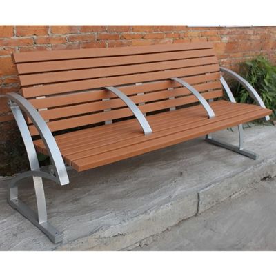 Waterproof Outdoor Wooden Bench Furniture Anti Corrosion For Campus School