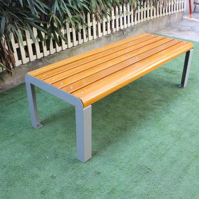 Commercial Backless Outdoor Wooden Bench For Urban Park School